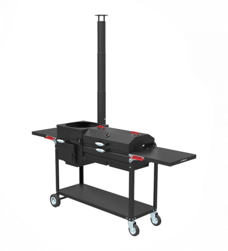 Utschak-Mangal mit Grilldeckel und Edelstahlrost - Comfort Lift Air "Iskander" 400